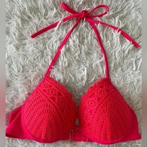•Shade & Shore• Hot Pink Crochet Bikini Top